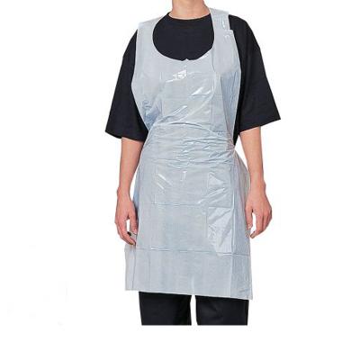 China Medical Use Disposable White Disposable Hospital Apron HDPE Medical Aprons 1250X810mm for sale