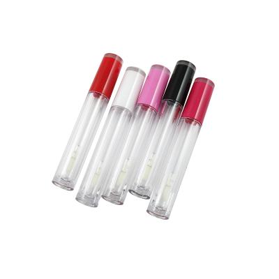 China Free Shipping MOQ 500pcs TM-LG1037 5.5ml Cosmetics Hot Style AS Lip Gloss Bottle Purple Red Rose Empty Lip Gloss Tube With Clear Magic Wands for sale