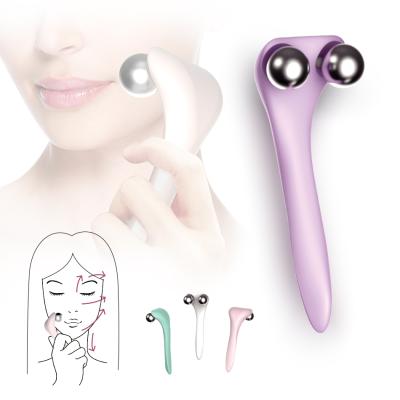 China High Quality Stainless Steel Face Twin-Ball Facial Roller Massager Face Massager Beauty Tools Settling And Relaxation for sale