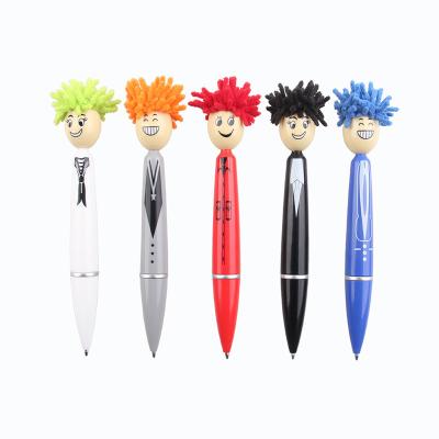 China Normal Promotional Animal Flip Pen Advertising Head Ballpoint Pen for sale