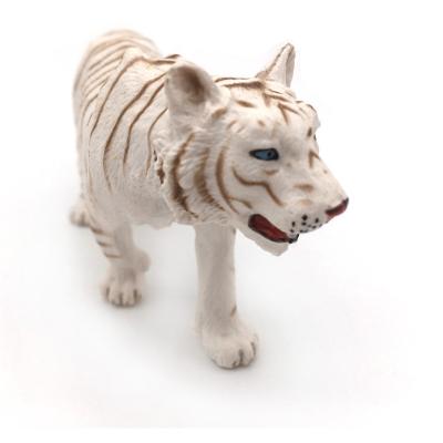 China Hot Sale Custom Cartoon Eco-friendly PVC Animal Toy Figures Wholesale Plastic Toy Tiger White Action Numbers for sale