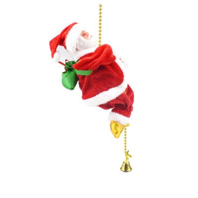 China Toy Ladder Novelty Electronic Stand Christmas Gifts Santa Claus Soft Plush Toys for sale