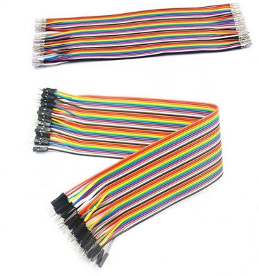 China Standard 40CM Female To Female 40P Dupont Wire / Cable Line / Color Breadboard Dupont Jumper Wire for sale