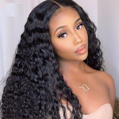 China Good Water Wave Wig Full Lace Hair Wigs Vendors Part Virgin Remy Colombian Baby Hair Hd Transparent Frontal Free Wig 5X5 Lace Hair Wigs Water Wave for sale