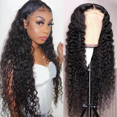 China Wholesale Super Wave 40 Inches Pre Plucked Full HD Brazilian Raw Lace Front Human Hair Wigs Loose Deep Wave Hair Wigs for sale