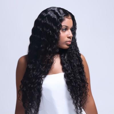 China Peruvian Wavy Lace Front Wigs Human Hair 4x4 13x4 Hd Wave Real Human Hair Full Lace Wigs Vendor Deep Curly Full Lace Headband for sale