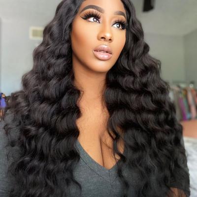 China Hot Sale Water Wave Loose Full Lace Front Wigs 100% Virgin Hair Brazilian Full Lace Human Hair Pre Plucked Human Lace Front Wig for sale