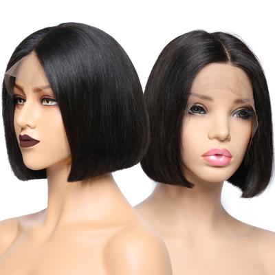 China 100% Pre Plucked Straight Hair Lace Front Wig Bob Short Lace Front Wig Cheap Wholesale Straight Wig 8-16 Inch Straight for sale