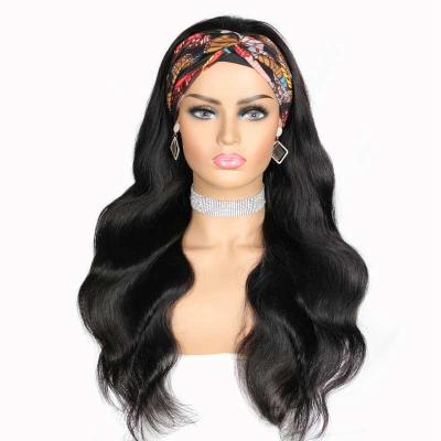 China 28 Inch Body Wave Headband Wig Hair Machine Made Curly Wigs Full 24 Wig Hair Wholesale for sale