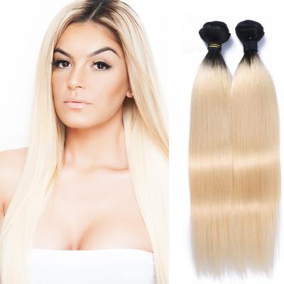 China Popular Silky Straight Wave 1B 613 Honey Blonde Brazilian Straight Remy Hair Bundles With 12a Lace Frontal Grade 1B 613 Straight Extension for sale