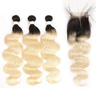 China Best Body Wave 1B 613 Sellers Hair Bundles 4 Bundles 10A Blonde Remy Human Hair Extensions 613, Real Body Wave Hair Extensions for sale