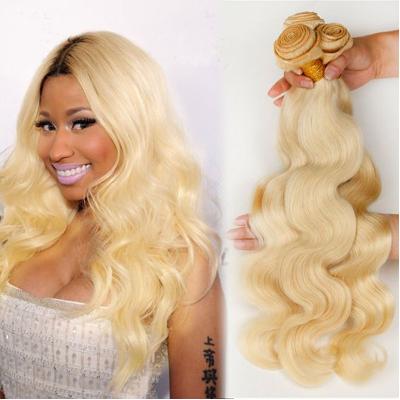 China Fast Shipping Body Wave Hair Bundles 613 Blonde Hair Extensions 100% Russian Color Body Wave Virgin Hair Bundle for sale