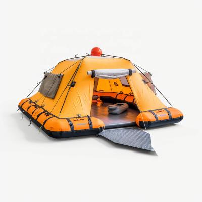 China New Fashionable Custom Water Entertainment Camping Accessories Outdoor Floating Tent Lake Floating Tent Custom Inflatable Camping Tent On Water for sale