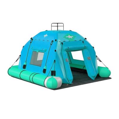 China New Fashionable Custom Outdoor Inflatable Tent Family Water Entertainment Floating Camping Tents Blow Up Tents For Camping On Water for sale