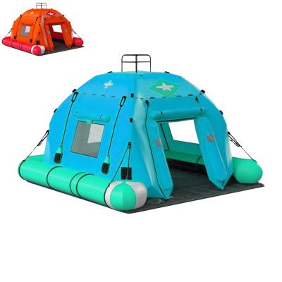 China New Fashionable Custom Made High Quality Aquatic Inflatable Canopy Water Floating Entertainment Camping Tent Waterproof Inflatable Tent On Water for sale