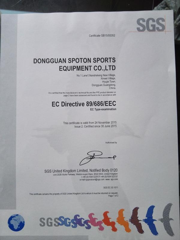 CE EN1078 - Dongguan Spoton Sports Equipment Co., Ltd.