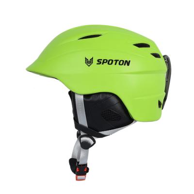 China CE Green Head Protec Ski Helmet PC Outer Shell With Wind Tunnel Vents for sale