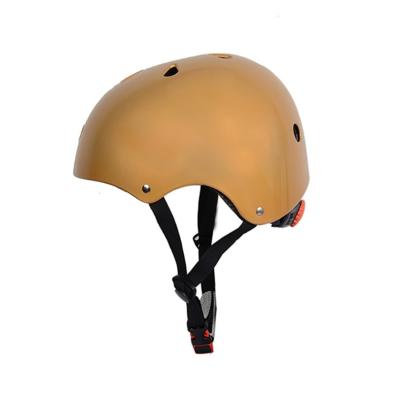 China Skate Skateboard Protec Bmx Helmets Golden With Comfortable Inner Padding for sale