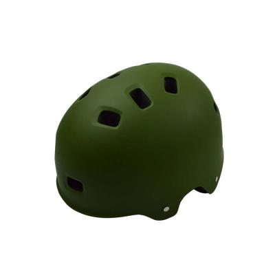 China Army Green Ice Skating Helmet / Forearm ABS Roller Skates Helmet for sale