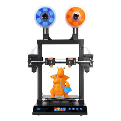 China 2021 Large Print Size Unique Design Desktop Impresoras Dual Nozzle 3d Printer Home Use Multi Color for sale