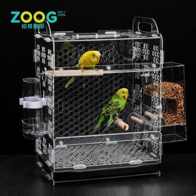 China Excellent Viable Quality Rectangle Acrylic Decorative Bird Cages For Sale for sale