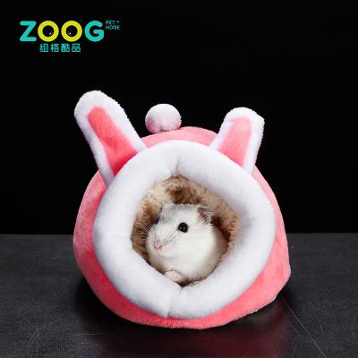 China Lovely Viable Warm Cute Animal Form Small Animal Rabbit Chinchillas Hamster Cage Nest Bed for sale