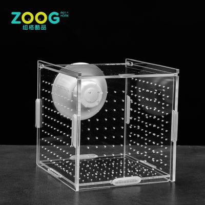 China Viable Multifunctional Acrylic Mini Fish Tank Transparent Fish Tank Breeding Isolation Box for sale