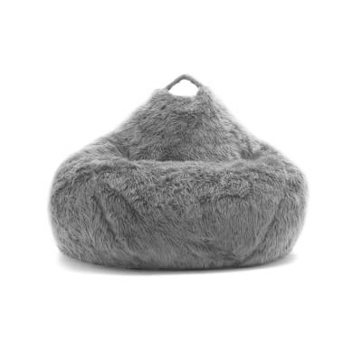 China Indoor Living Room Extended Gray And White Sofa Faux Fur Bean Bag Sofa Covers for sale