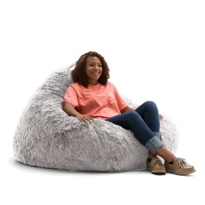 China Hot Sale Comfortable And Soft Faux Fur Bean Bag Chair Oversized Chair Extended for sale