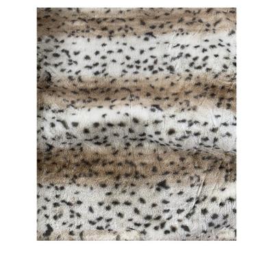 China 100% Soft Toy Polyester Leopard Print Faux Rabbit Fur Fabric for sale