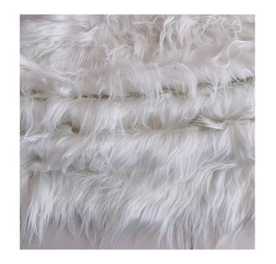 China Toy High Quality White Faux Fur Fabric For Bean Bag Chair Sofa for sale