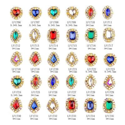 China Wholesale Extremely Shiny 3D Paso Sico Fatory Combine Glass Nail Art Designs Rhinestone Diamond Navette Heart Octagon Stone For Press On Nails for sale