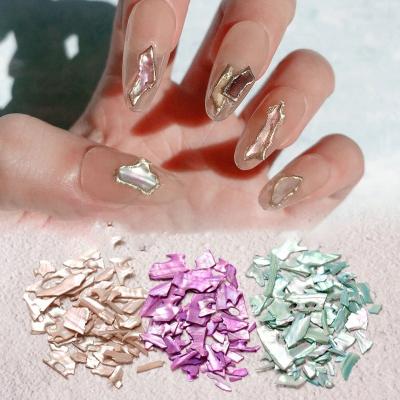 China Nail Art Decoration Paso Sico Amazing Shimmer Colors Shell Slice Thin Designs Mixed Irregular Nail Art Supplies for DIY Manicure Accessories for sale