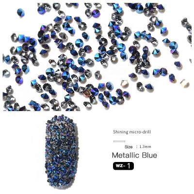 China Nail Art Decoration Paso Sico Super Shiny Manicure Micro Tiny Rhinestone Micro Glass Drill Pointed Back For DIY Nail Accessories 1000pcs/box for sale