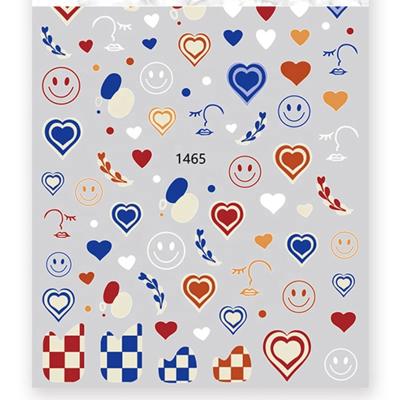 China Nail Art Decoration Paso Sico Fashion Heart Irregular Shape Designs Snake Style 3D Nail Art Sticker For Manicure Supplies for sale