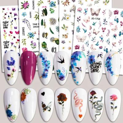 China Nail Art Sticker Decal 3D Decoration Rose Flowers Woman Nail Art Summer Spring Summer Nail Art Decoration Paso Sico Beautiful for sale