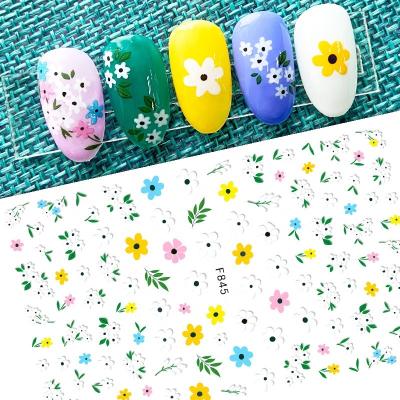 China Extremely Shiny Spring Flowers Paso Sico Blue Pink Colors Popular Wholesale Nail Art Sticker DIY For Manicure Accessories for sale