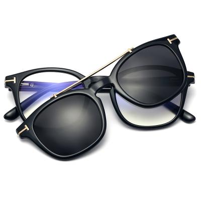 China Fashion Sunglasses Vintage Metal Spring Hinges Frame TR90 Polarized Lenses Sun Shade Sunglasses Branded Cut On for sale