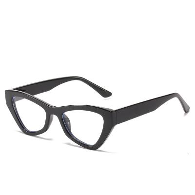 China 2021 Newest Fashion Women Fashion Women Small Cat Eye Optical Frames Anti Blue Light for sale