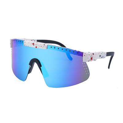 China 2021 Newest Sports Sunglasses Fashion One Piece Anti Ridding Wind Ultralight Sunglasses Sports TR90 Eyewear for sale