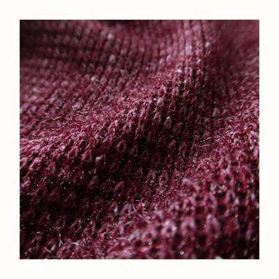 China Breathable knitted fabric clothes material clothes knit textiles fabric94%polyester 6%cd Chinese loop home knitting fabric for sale