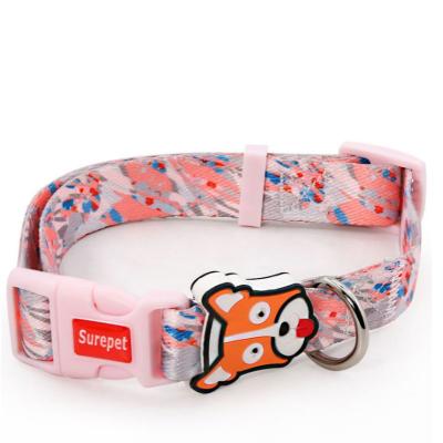 China Factory Supply Personalized Tending Cartoon Pets Fashionable Custom Made Dog Collars And Leash Set for sale