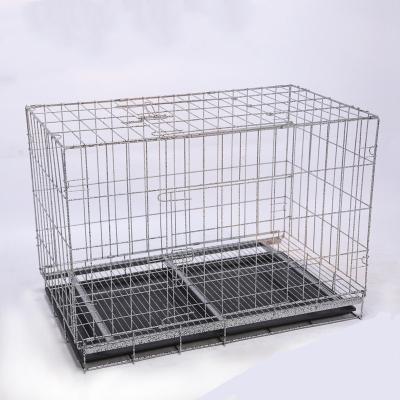 China Breathable Hot Sale Wholesale High Quality Multiple Sizes Kennel Cheap Metal Stainless Steel Foldable Dog Cage for sale