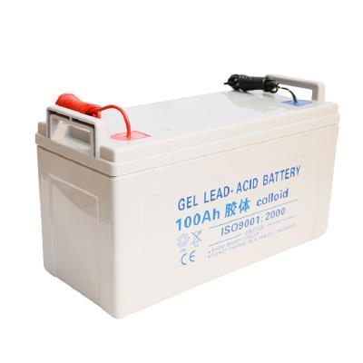 China Chinese cheap solar sealed deep cycle 12v 100ah lead acid gel battery for home appliances for sale