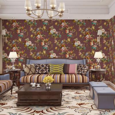 China Traditional Flowers Living China Walls Wallpaper Interior Home Decorative Flower Designs for sale