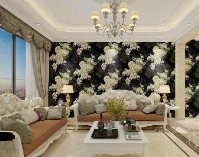 China Guangzhou Factory Traditional Wallpaper Supplier Flower Decor Beauty Flower Home Wallpaper Designs for sale