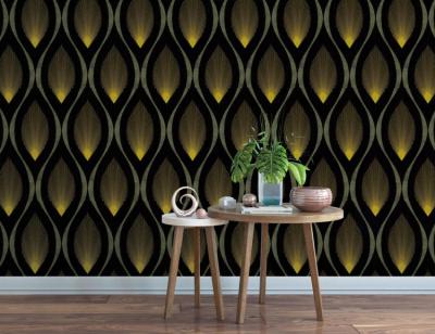 China 2021 Canton traditional waterproof luminous design cheap price pvc 3d interior wallpaper for sale