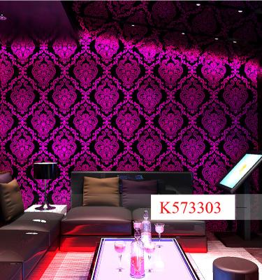 China 2020 Canton new designs modern wallpaper supplier shinning flower wallpaper for club for sale