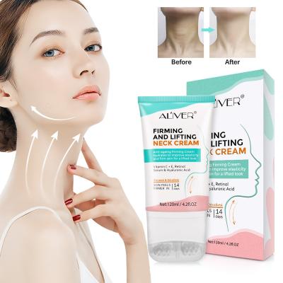 China ALIVER Anti Aging Private Label Natural Organic Neck Whitening Lifting Firming Cream Anti Aging Skin Care Massage Neck Cream for sale