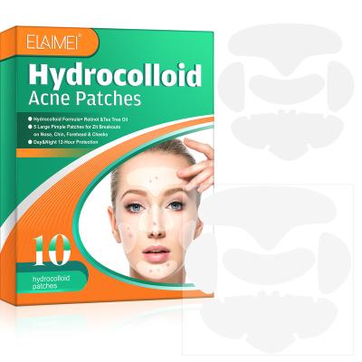 China Skin Revitalizer ELAIMEI Private Label Tea Tree Oil Hydrocolloid Spot Dots Treatment 5 IN 1 Acne Pimple Healing Patch for sale